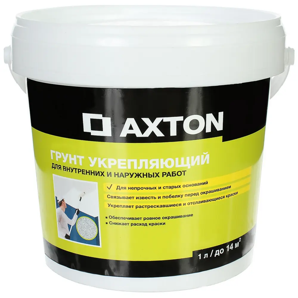 Укрепляющая грунтовка Axton для внутренних и наружных работ 1 л 81946460 STLM-0014437