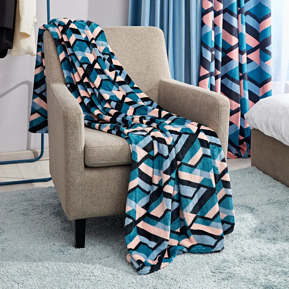 Плед Ilona 150x200 см фланель цвет разноцветный 88674476 STLM-2084208 Ardenza Подиум