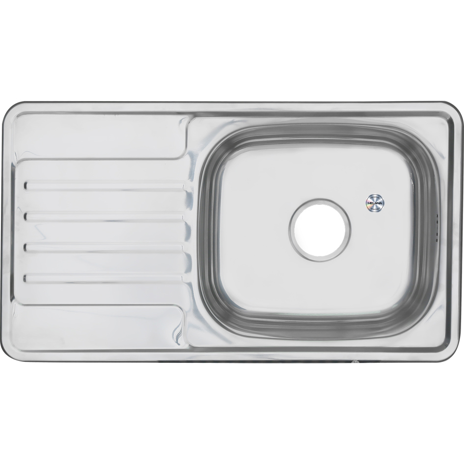 Мойка 7642 U MELANA 0,8/180 врезная прямоугольная с сифоном (113/2 *10) 113/2 (*10)