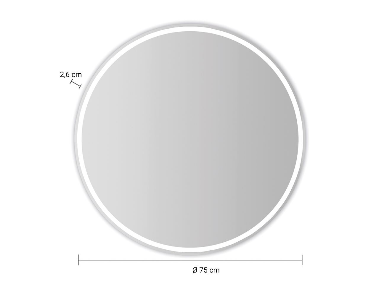 Круглое зеркало со встроенным освещением для ванной комнаты GEDY SALVADOR ARCH-00076156 - Вид №4