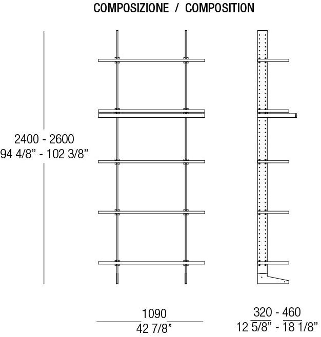 MisuraEmme Модульный модульный книжный шкаф из алюминия Atelier sun-id-1345880 - Вид №11