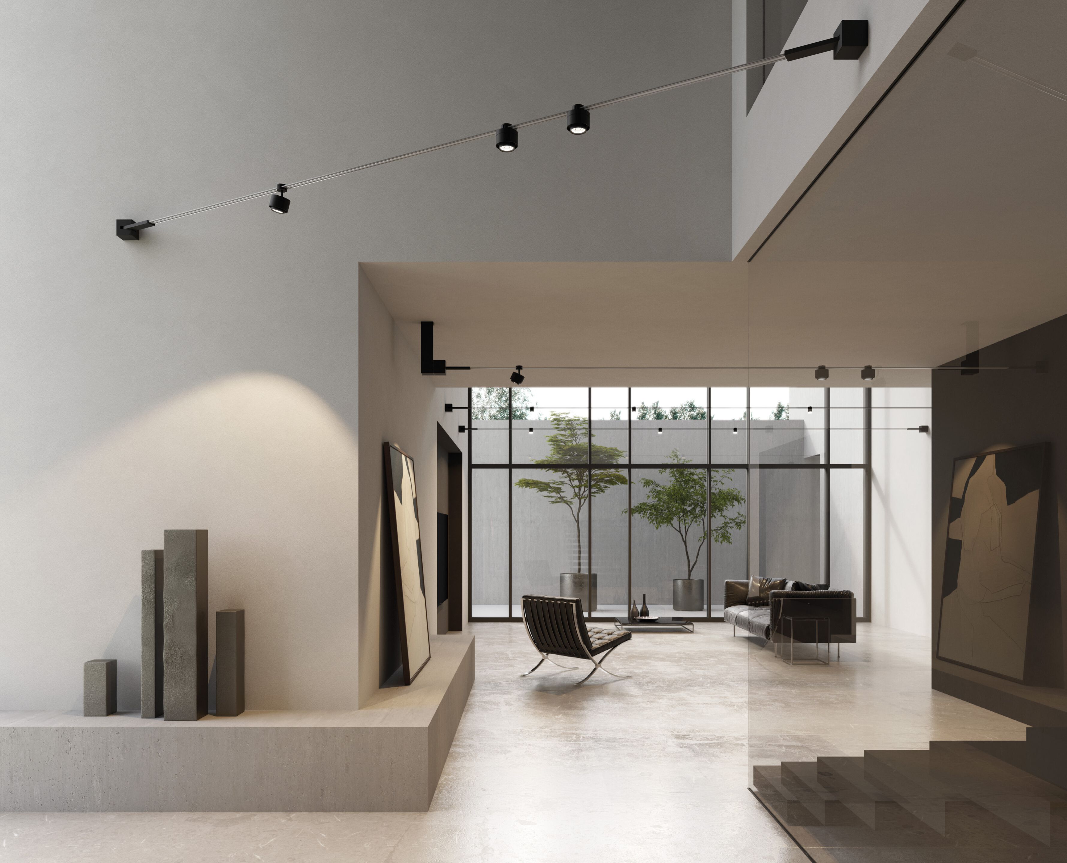 Регулируемое светодиодное пятно для освещения на алюминиевых кабелях Letroh LEVEL ARCH-00117630