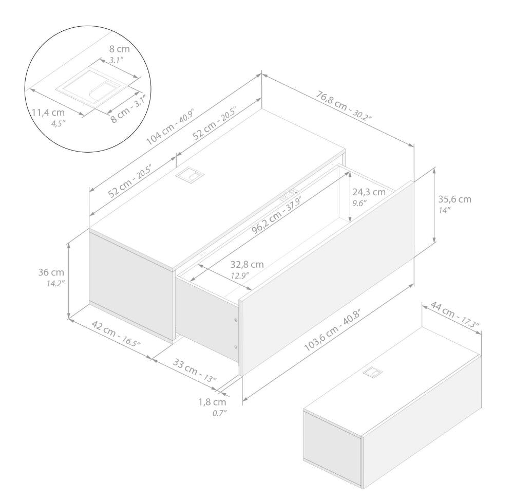 Модульная оборудованная стена установленная стеной в меламинированном Mobili Fiver Easy ARCH-00044646 - Вид №64