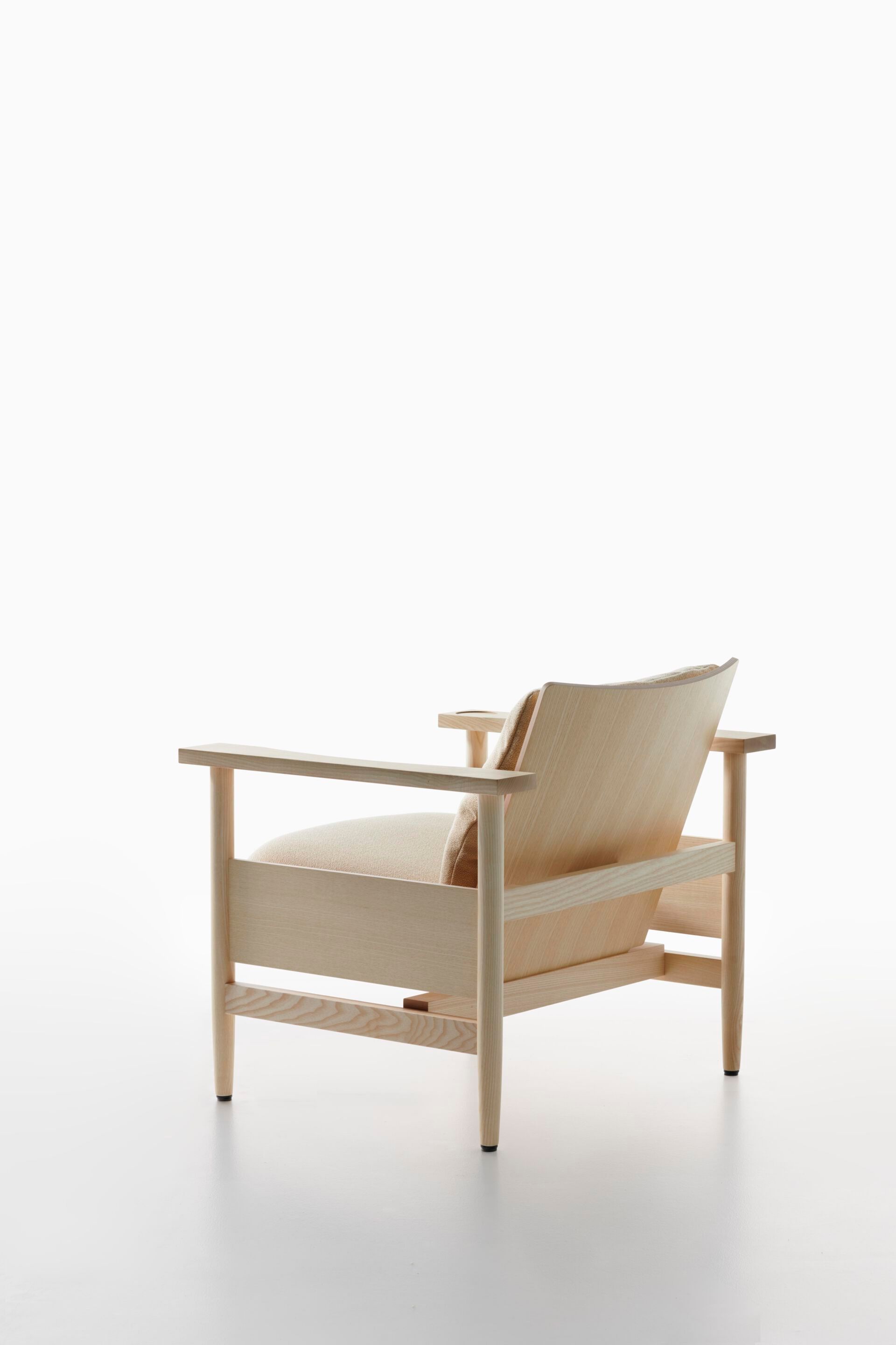 Кресло из ясеня с мягким сиденьем с подлокотниками Plank Sol &amp ARCH-00114221 - Вид №4