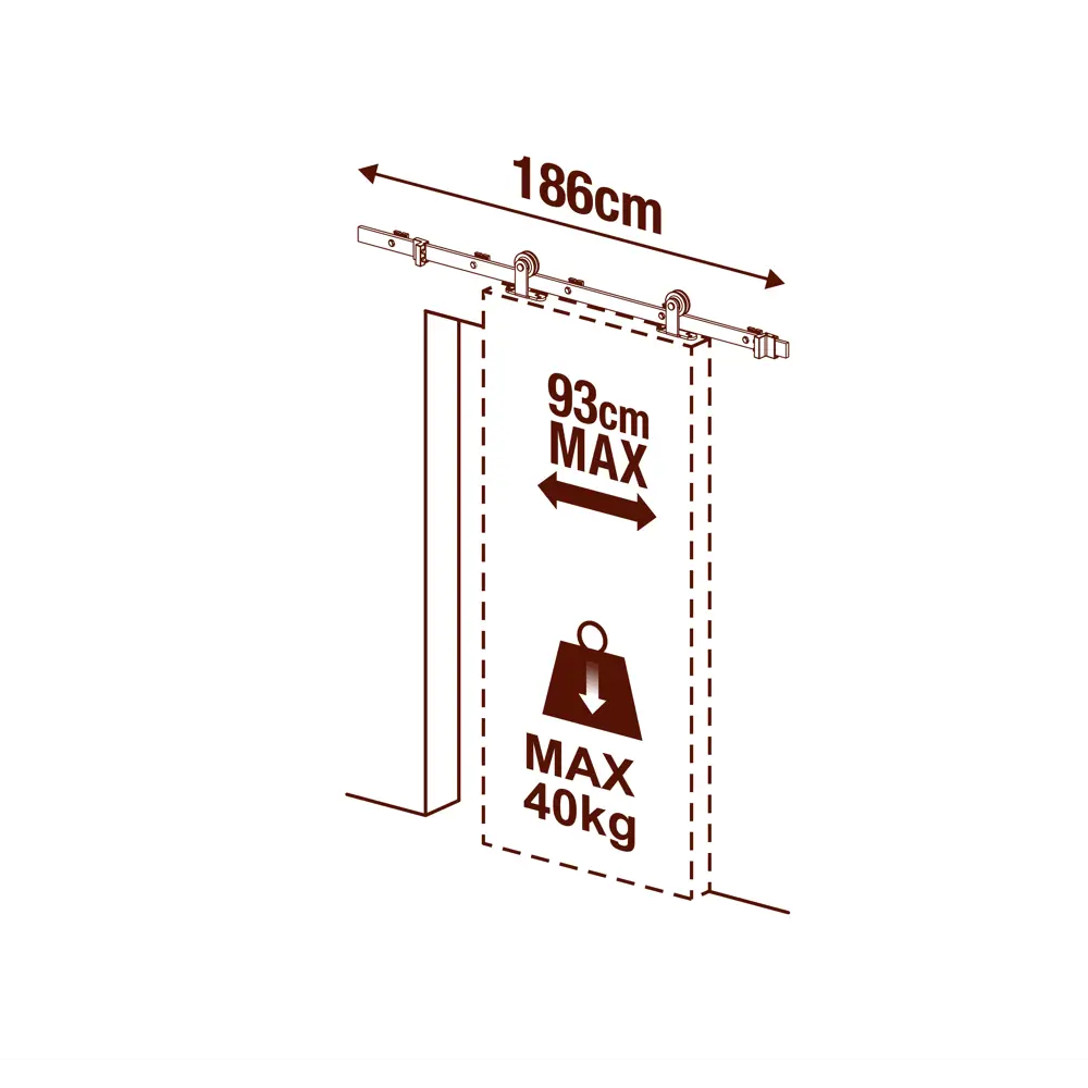 Раздвижная система Artens Indus 186 см цвет черный STLM-2067297 - Вид №11