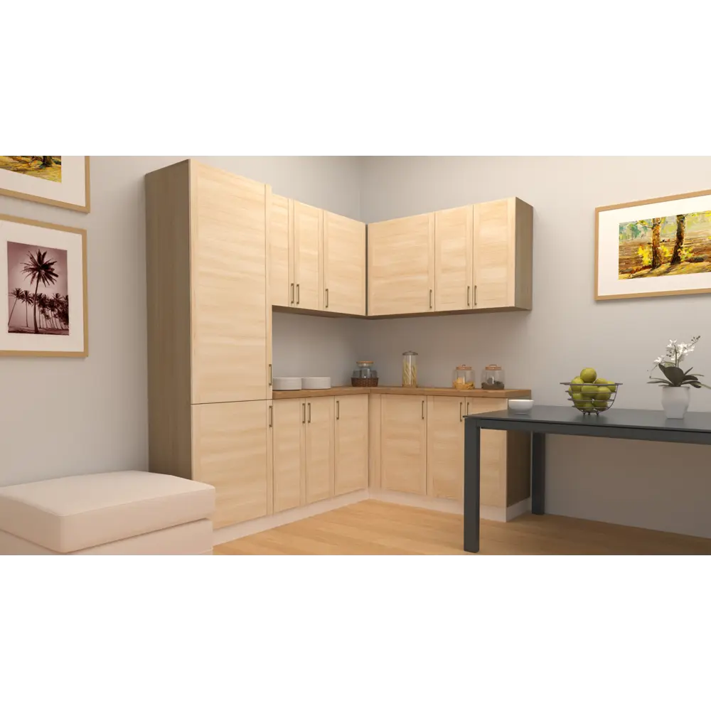 Наборная дверка мебельная Арелан 396x1916x18мм хвоя экстра STLM-2162443 - Вид №4