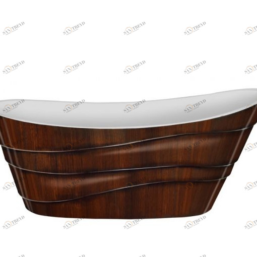 Ванна акриловая отдельностоящая Brown Wood Lagard ALYA lgd-alya-bw