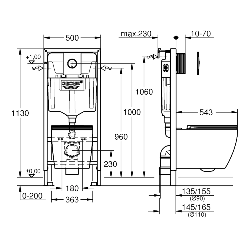 Комплект инсталляция и унитаз Grohe Start Loop Сет Solido3: 5 в 1 83247241 STLM-2057126 - Вид №4