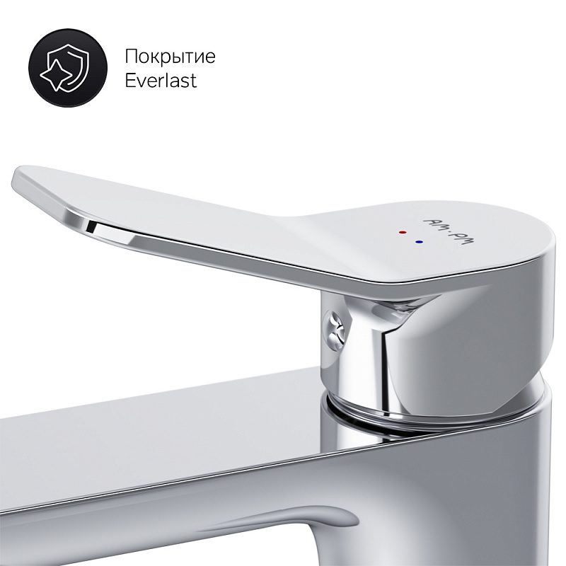 F85A82100 смеситель для умывальника с д/к излив 100 мм хром шт AM.PM X-Joy  - Вид №3