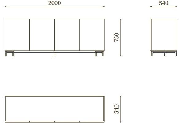 Febal Casa Комод из меламина с распашными дверцами sun-id-1391875 - Вид №4