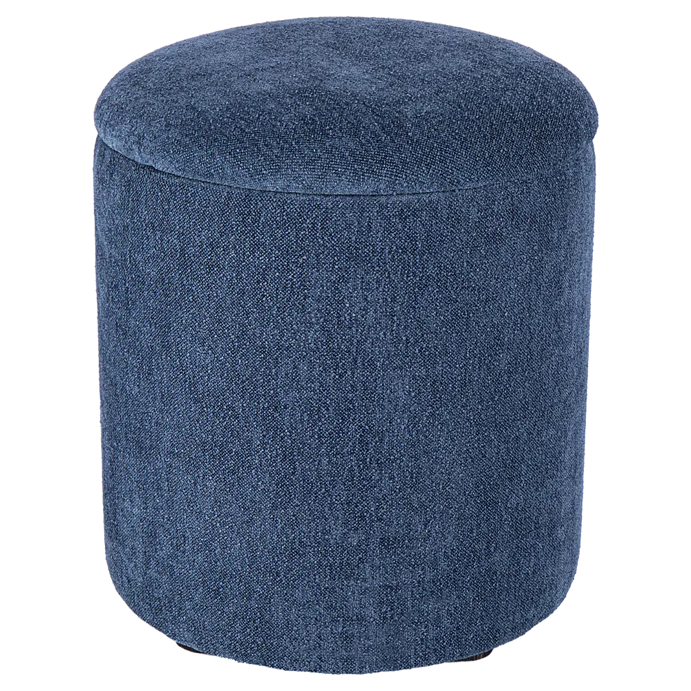 Santreyd: Пуф букле синий круглый 35×41.5 см с откидной крышкой 89392880 STLM-1487151 - Вид №1