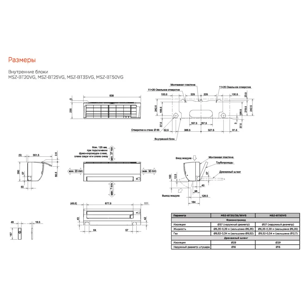 Сплит-система инверторная Mitsubishi Electric BT25VG 9K BTU охлаждение/обогрев 85245928 STLM-2150109  - Вид №6