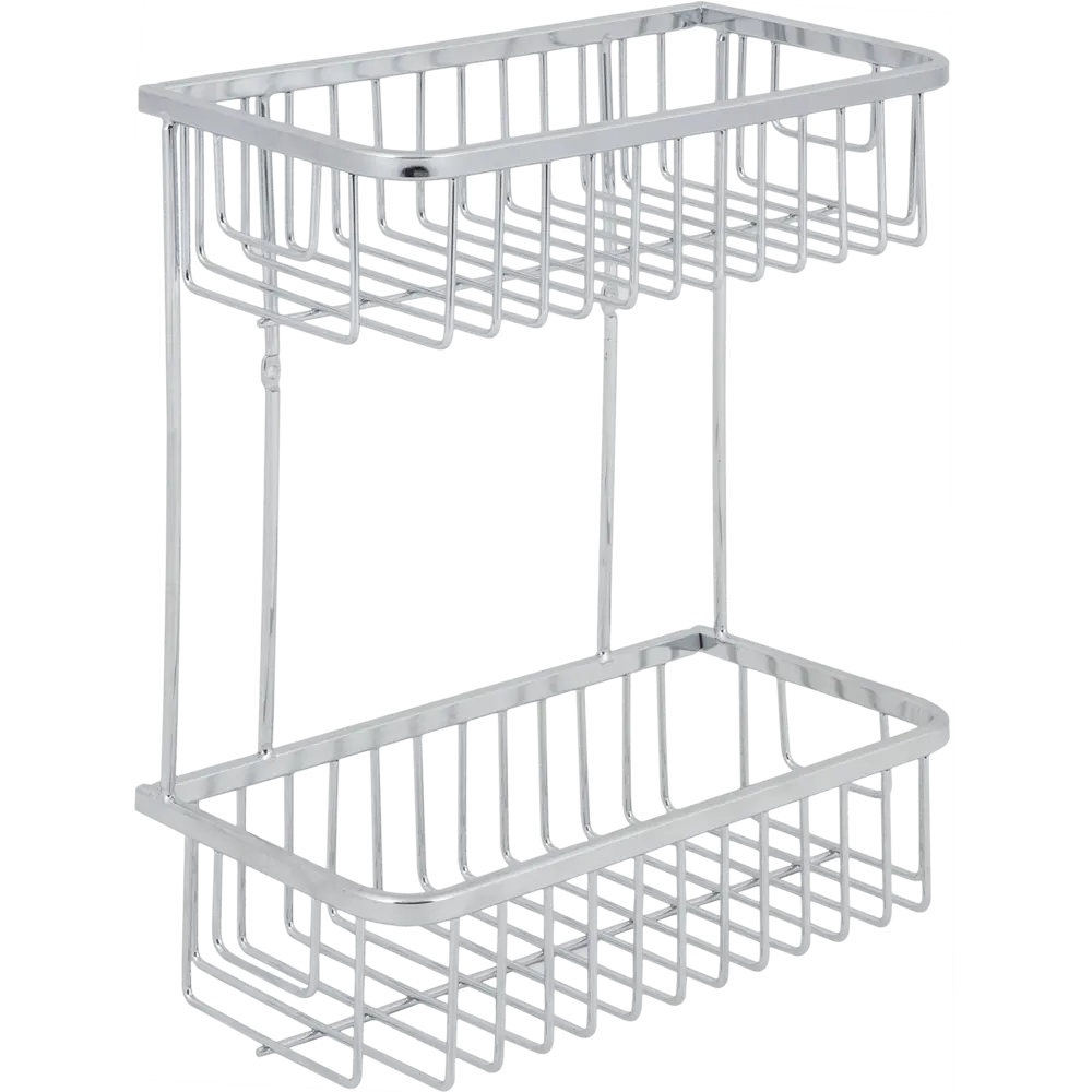 Полка для ванной комнаты Verran прямоугольная двухъярусная, 25x30x13.3 см STLM-2003682