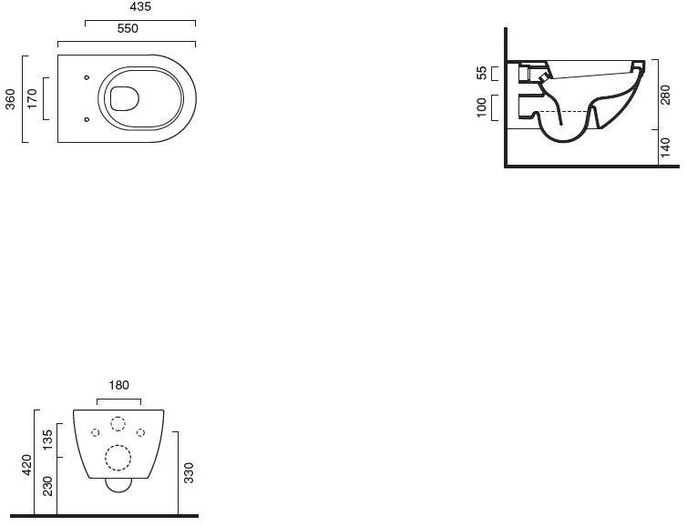1vscrn00 Подвесной унитаз настенный Белый CERAMICA CATALANO Canova royal Италия - Вид №4