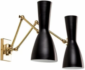 Il Bronzetto Настенный светильник из латуни с гибким кронштейном Wormhole Wor05 double