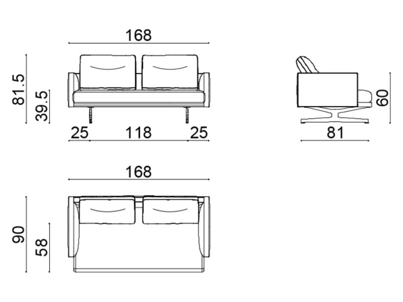 2-местный тканевый диван Arper Steeve Lou ARCH-00036318 - Вид №9