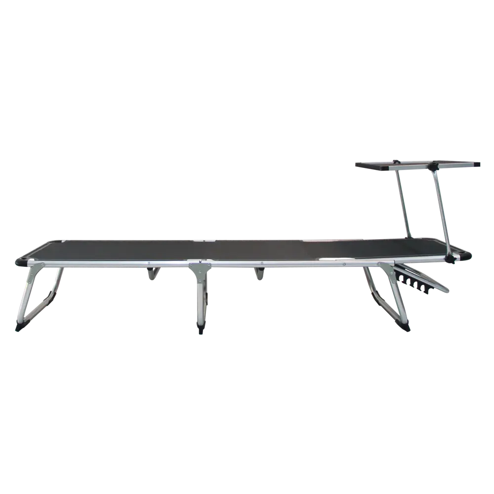 Шезлонг складной Azur 188x61x30 см алюминий/текстилен цвет серый 82558762 STLM-2042039 Santreyd  - Вид №3
