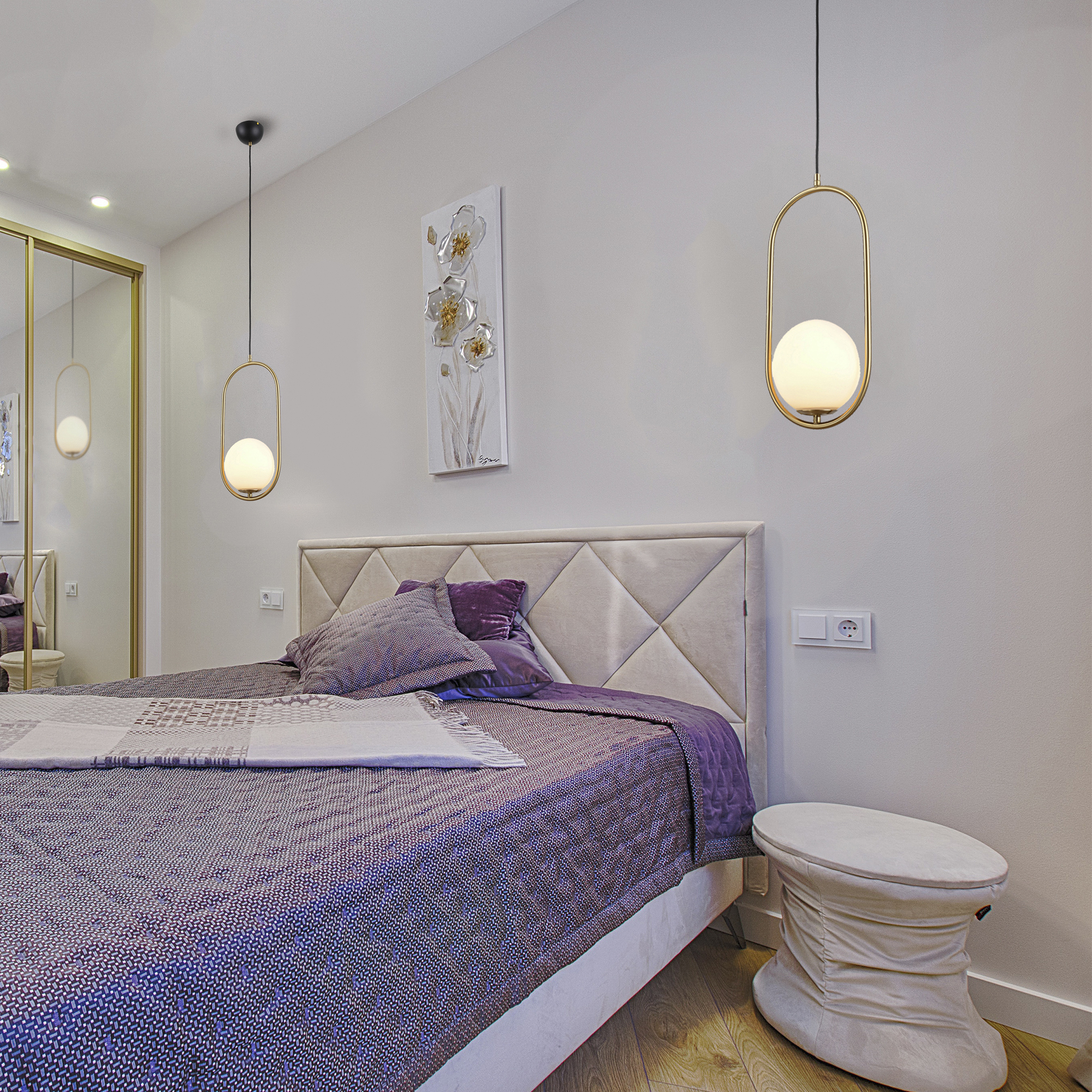 LAMPLANDIA Ariza — подвесной светильник с перламутровой бронзой 82140706 STLM-0020230 - Вид №10