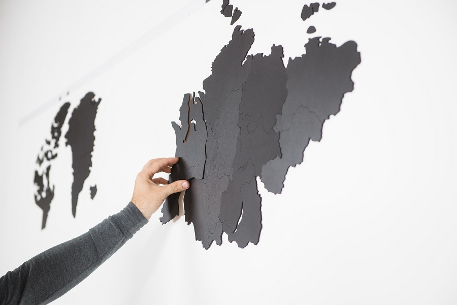 1805 Карта-пазл wall decoration giant, 280х170 см, черная Mimi  - Вид №5