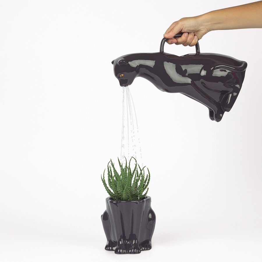 Лейка черная керамическая Urban Jungle Panther DOIY  00-3871333 Черный  - Вид №5