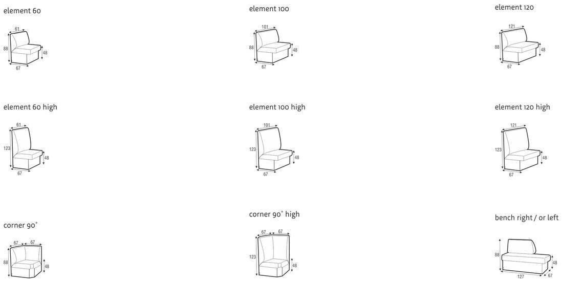 Sits Модульный угловой диван из ткани для контрактного использования sun-id-1454640 - Вид №5
