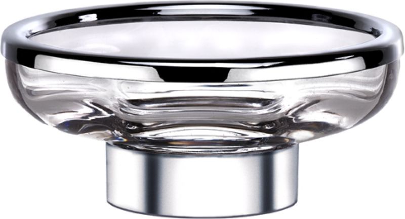 6602/CH-WAV Surya Crystal, мыльница на металлическом основании, цвет хром - стекло с эффектом волны