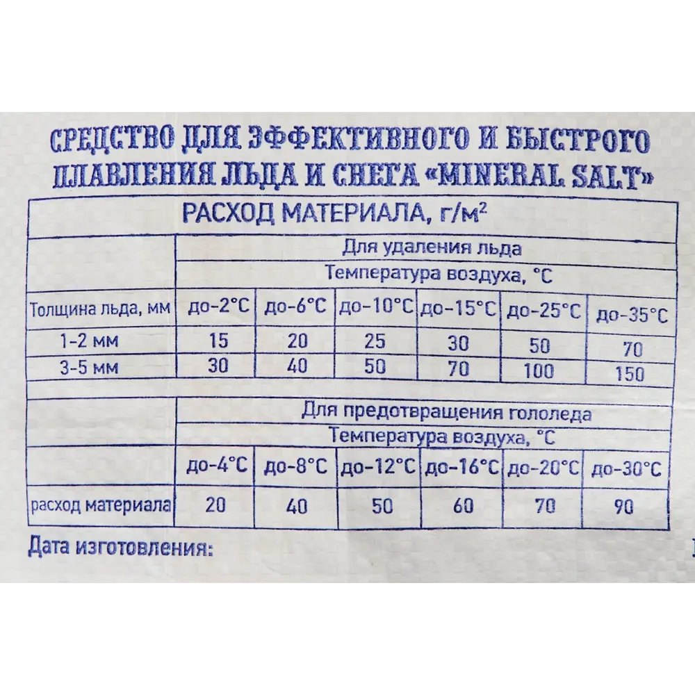Средство для плавления льда Минеральная соль 10 кг 82442426 STLM-2206460 Santreyd  - Вид №2