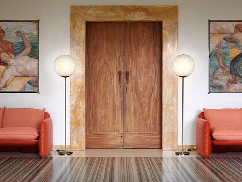 SLIDE Торшер из латуни и полиэтилена с эффектом мрамора Mineral sun-id-1401819 - Вид №2