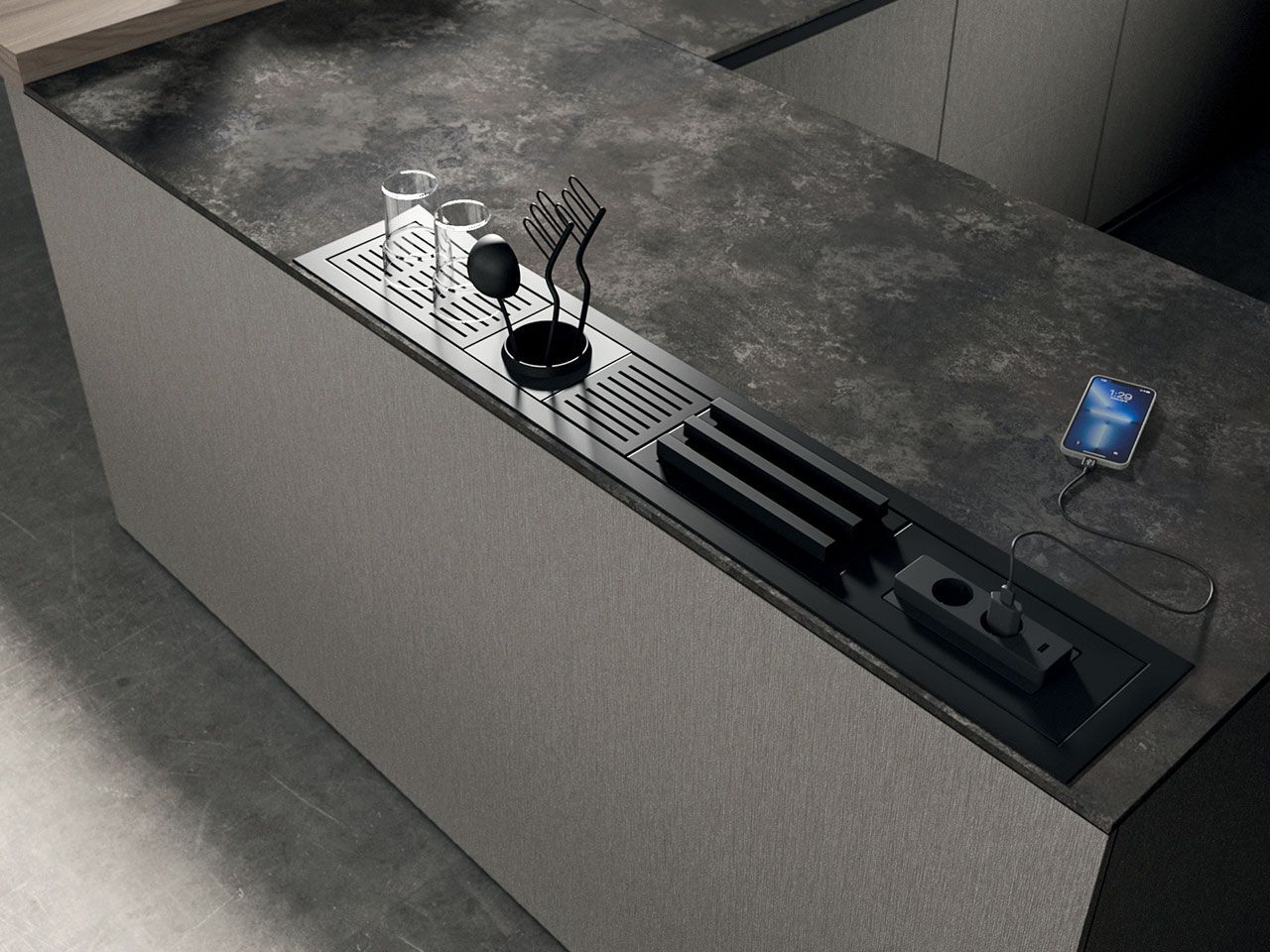 Встроенная кухня с полуостровом Arrital Ak_Project ARCH-00032864 - Вид №4