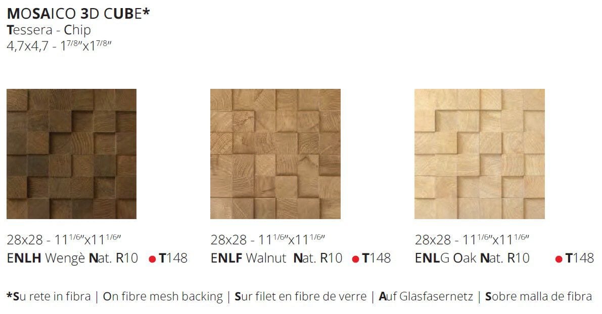 Деревянная мозаика Provenza W-CIRCLES MOSAICO 3D CUBE ARCH-00061706 - Вид №5