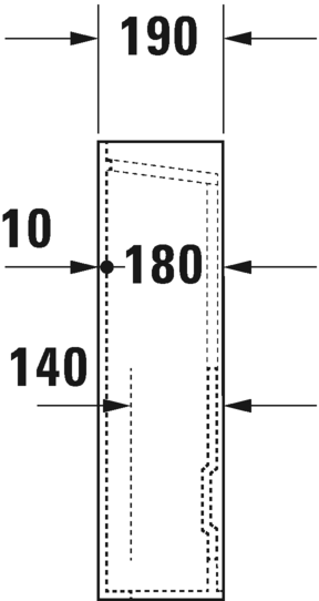 08632700002 Пьедестал для раковины овальная Duravit D-Code - Вид №3