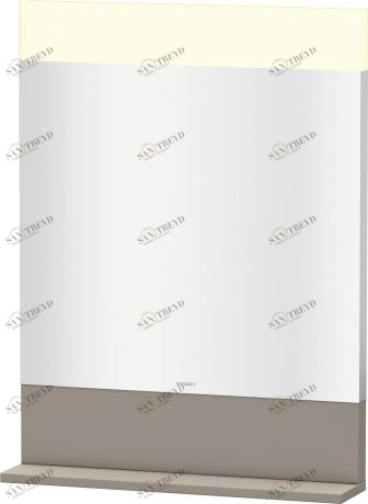 VE751104343 Vero Зеркало с полочкой внизу Базальт матовый, декор Duravit