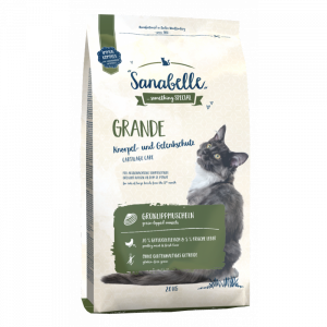 Т0042573 Корм для кошек Grande для крупных пород беззлаковый, птица сух. 2кг SANABELLE