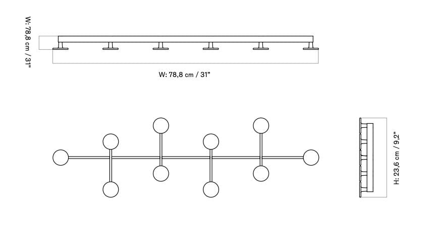 Цинковая настенная вешалка Audo Copenhagen Afteroom ARCH-00049942 - Вид №1