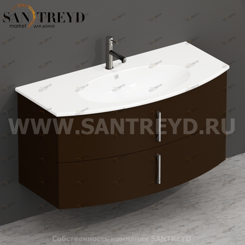 MDMC10Y167 Тумба с двумя ящиками 100 см коричневая Globo 4ALL Италия Ceramica Globo