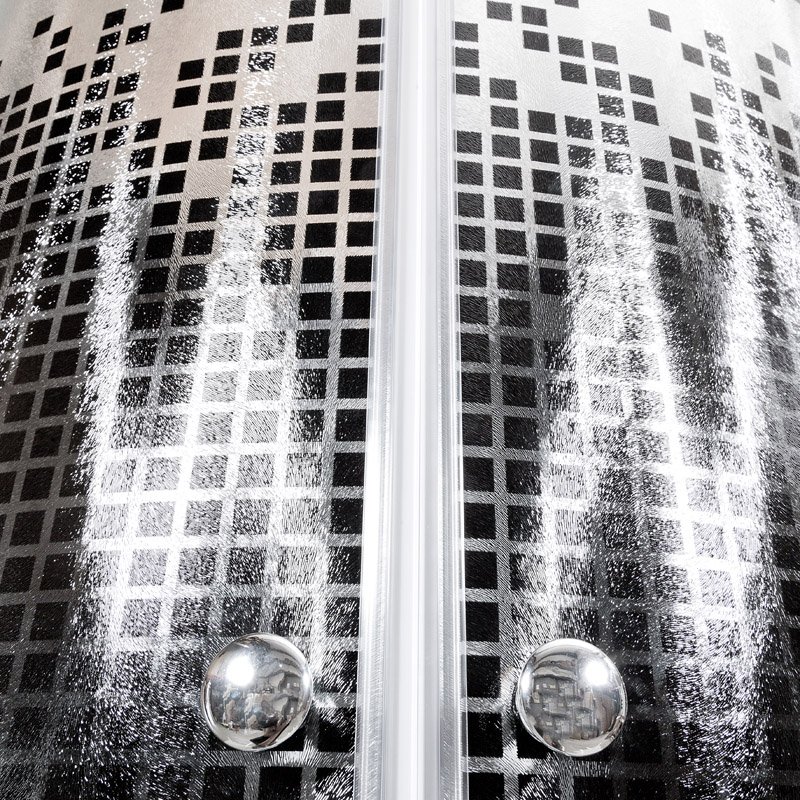 BМ4510 с электрикой BLACK Душевая кабина DETO Серия ВМ L 810 N с гидромассажем BLACK - Вид №2