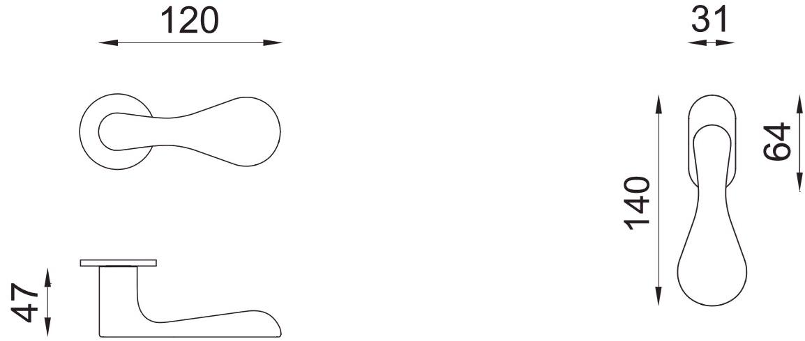 Dnd Латунная ручка Drop sun-id-1401138 - Вид №7