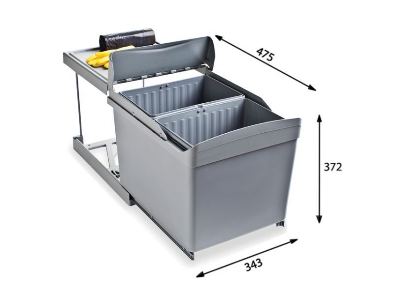 Система сортировки мусора ALBIO 30 2X16 L Alveus 1090336 - Вид №1