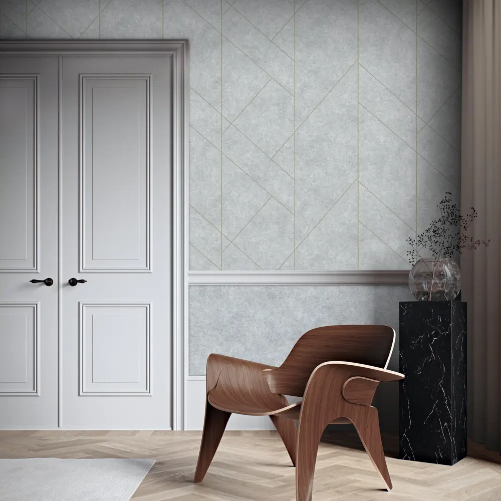 Erismann Maison: Флизелиновые обои темно-серые с виниловым покрытием 89392226 STLM-1382319 - Вид №4