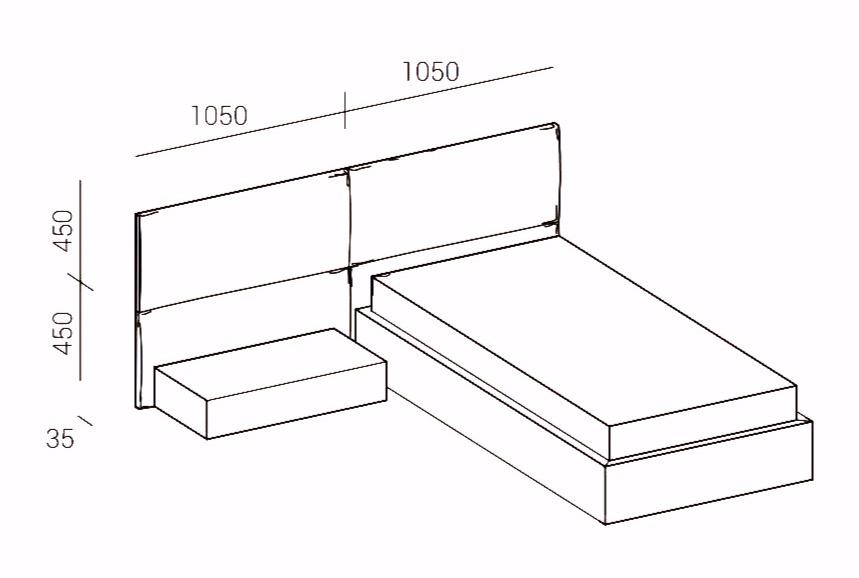 Dall'Agnese Обитое тканью изголовье кровати sun-id-1463161 - Вид №8
