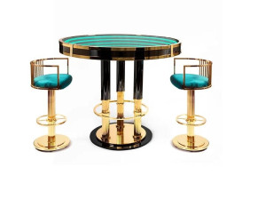 Зеркальный стеклянный стол