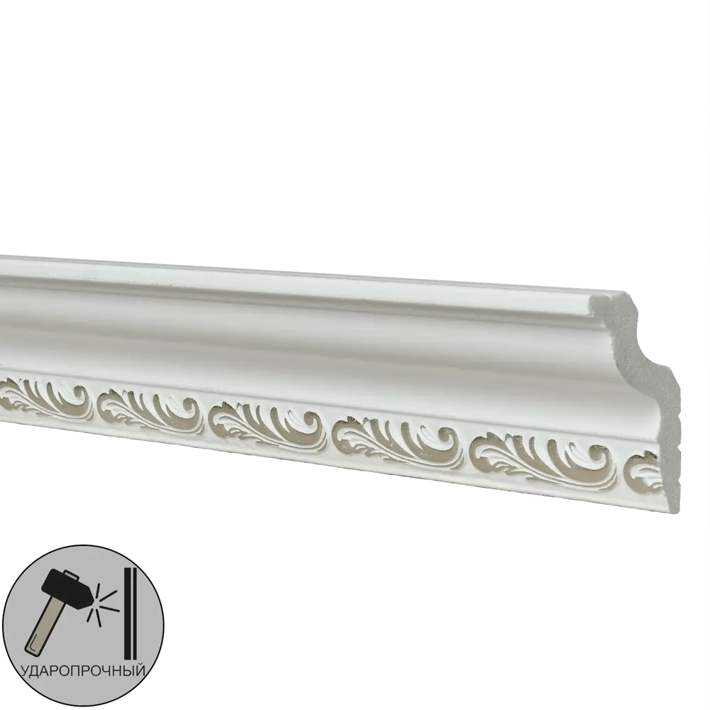 Плинтус потолочный полистирол Decomaster 148B-60 белый 30х45х2000 мм 17106493 STLM-2184054 