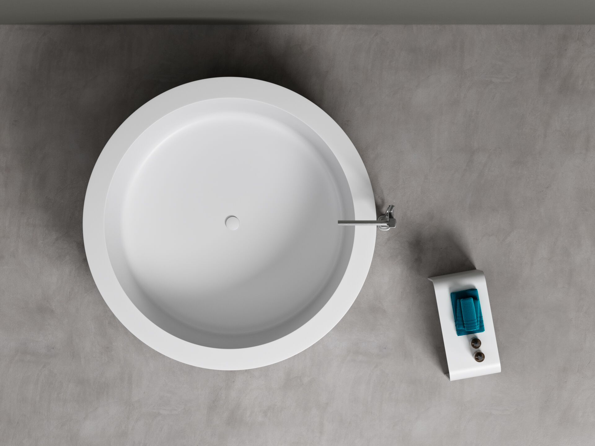 Круглая ванна в центре комнаты Corian® Acquapazza Corian ® elements ARCH-00067980 - Вид №3