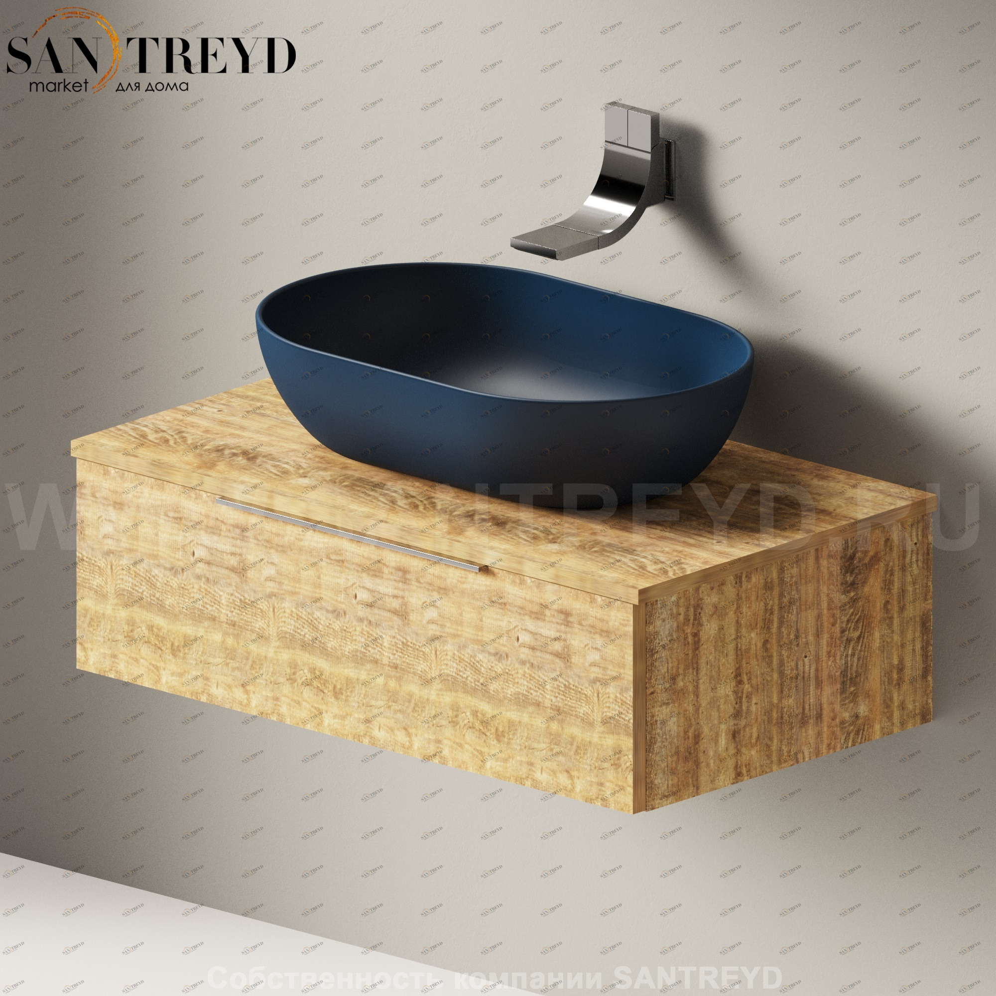 Flaminia BOX Настенная тумба для раковины 85 см с 1 ящиком BX993.WW Ceramica Flaminia BX993WW