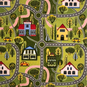 Ковровое покрытие полиамид Витебские ковры петлевой принт Дороги, 2.5 м