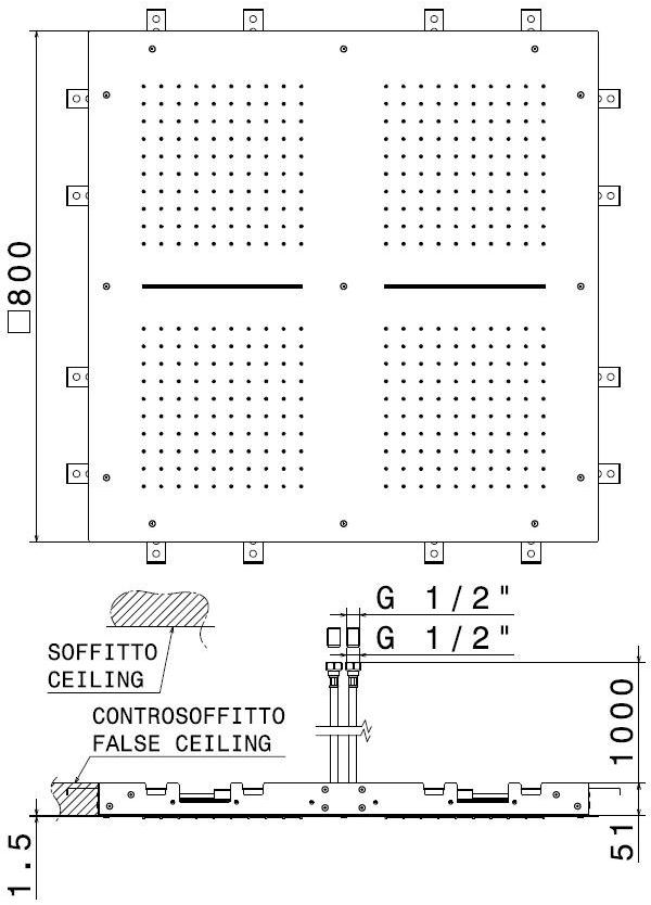 newform Душевая лейка из стали Soffioni multigetto 70016 - Вид №1