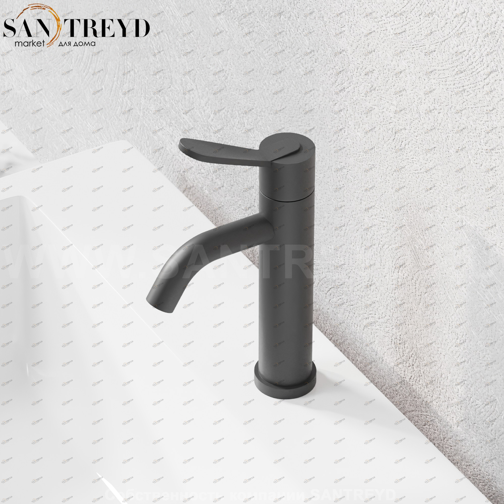 Смеситель FEZ 115 мм для раковины черный матовый Agape ARUB10012SLE