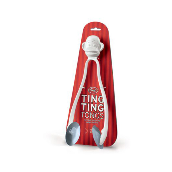 Щипцы для салата 26 см белые Ting Ting Tongs FRED&FRIENDS ДИЗАЙНЕРСКИЕ 00-3871429 Белый  - Вид №1