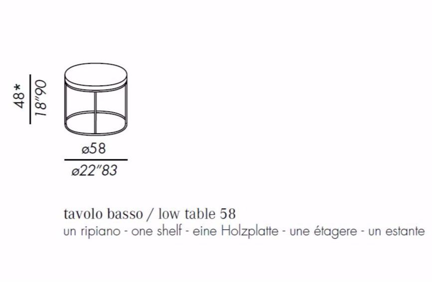 Meridiani Круглый деревянный журнальный столик sun-id-1474541 - Вид №5