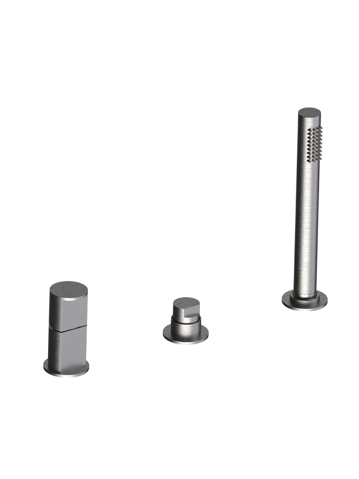 Однорычажный смеситель для ванны из нержавеющей стали с ручным душем Rubinetterie Frattini Borgia ARCH-00124867